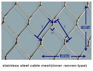 OEM 7 * 7 شبكة أسلاك الفولاذ المقاوم للصدأ المنسوجة للديكور العالمي والحماية