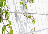 3m ارتفاع 7 × 7 سلك حبل شبكة تسلق النباتات الماس الأخضر نظام كابل الواجهة