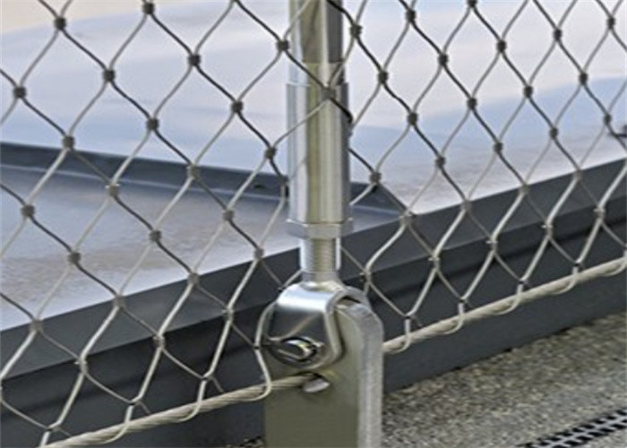 6mm السلالم سلامة سلك حبل شبكة الماس هول 316 الفولاذ المقاوم للصدأ السياج