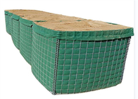 3 × 3 حواجز عسكرية هيسكو مربعة خضراء Geo Textile Sandbag