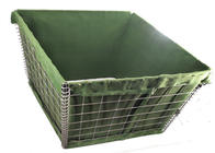 3 × 3 حواجز عسكرية هيسكو مربعة خضراء Geo Textile Sandbag