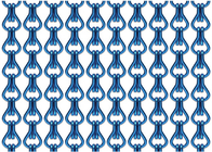 سبائك الألومنيوم سلسلة ربط الديكور سلك شبكة الشاشة الستار اللون الأزرق